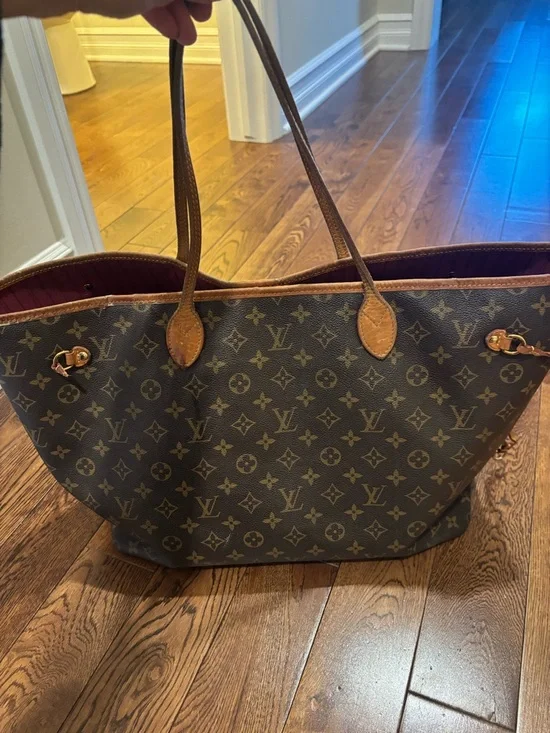 Louis Vuitton Monogram Neverfull Tote - Brown with Tan Trim - Picture 1 of 11